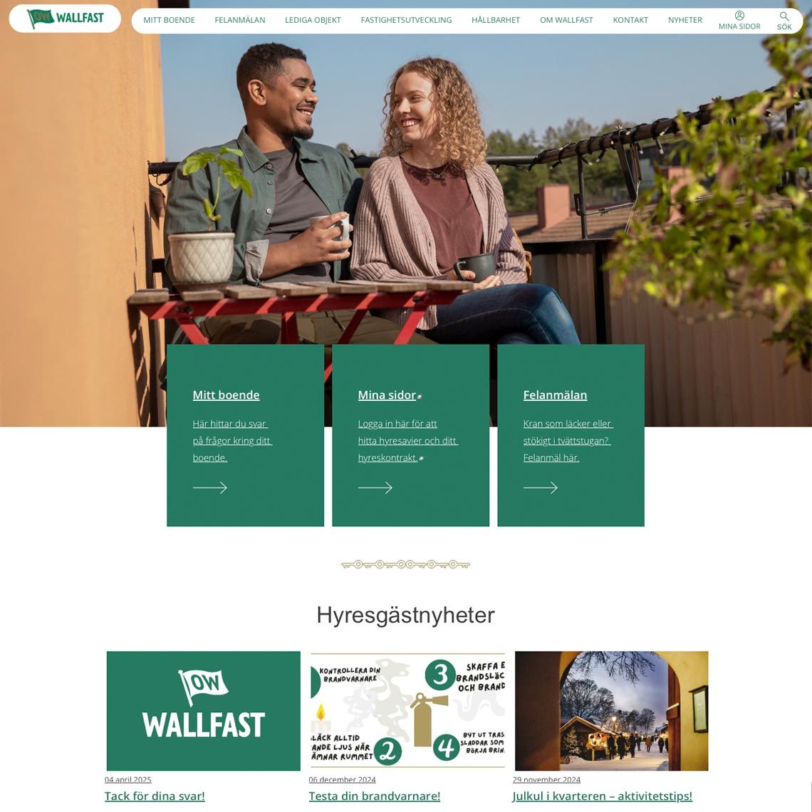 Wallfast.com startsida