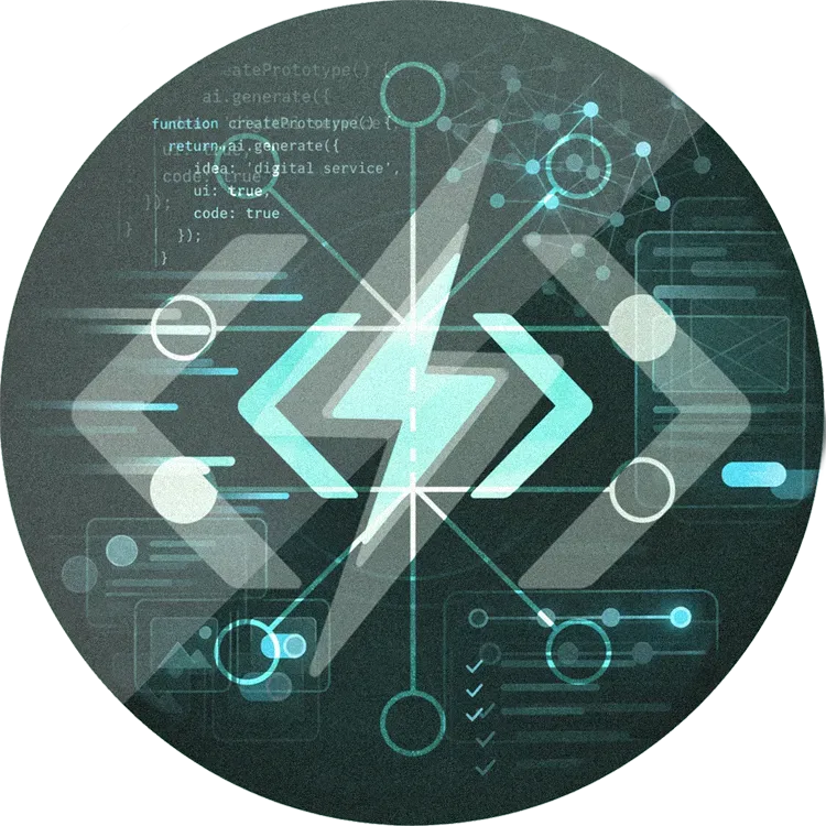Devize AI-prototyper och snabb utveckling - symbol